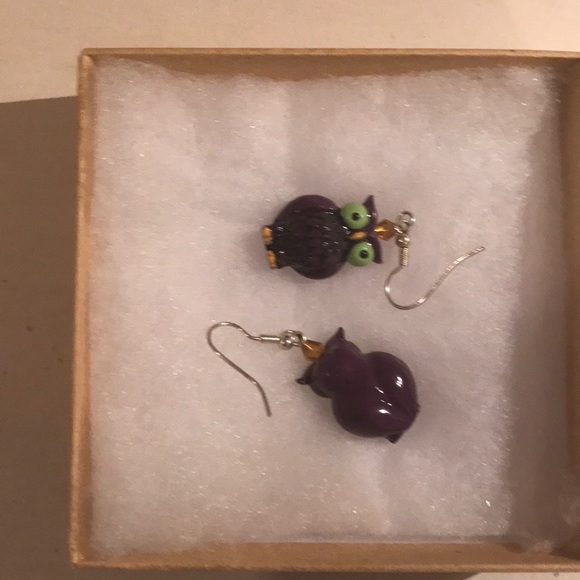 Vibrant Owl earrings - Picture 4 of 4